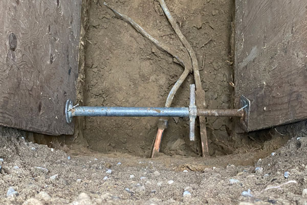 replacing lead water pipes underground with copper pipe